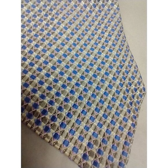 Robert Talbott Nordstrom Best of Class Blue Pink Silk Jacquard Tie Luxury Repp - Picture 9 of 9